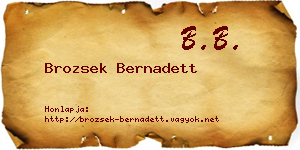 Brozsek Bernadett névjegykártya